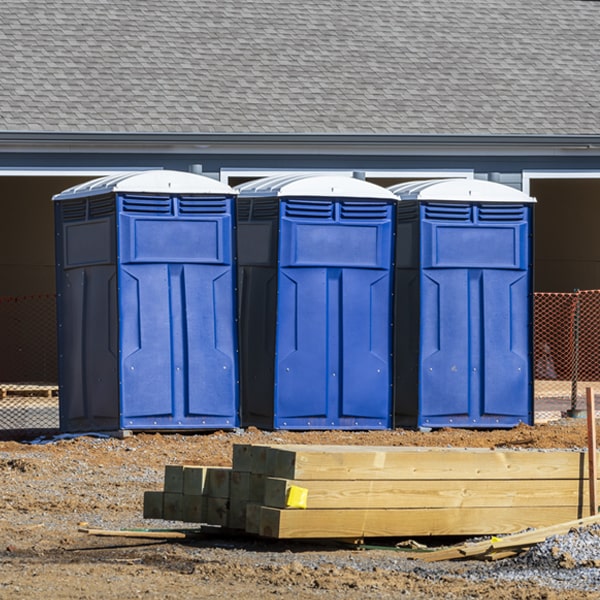 what is the expected delivery and pickup timeframe for the porta potties in Lisbon